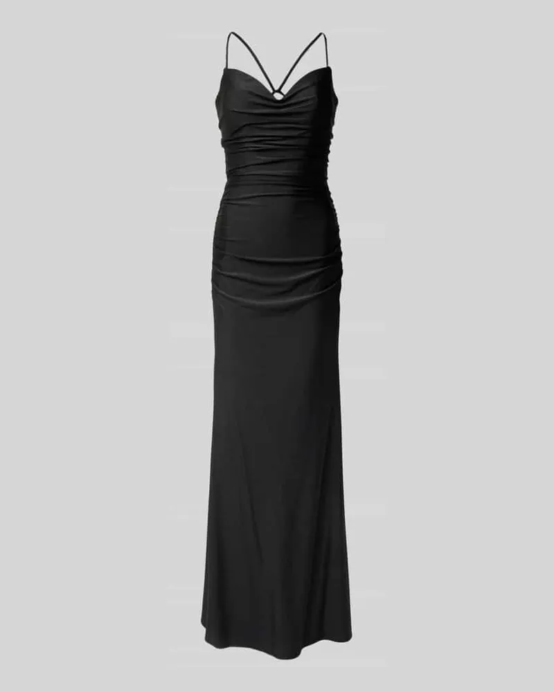 Unique Abendkleid mit Raffungen Black