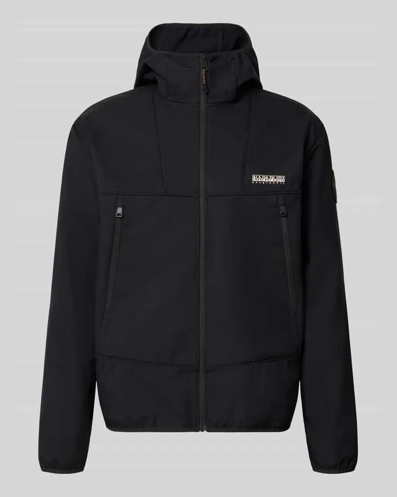 Napapijri Regular Fit Jacke mit Logo-Print Black
