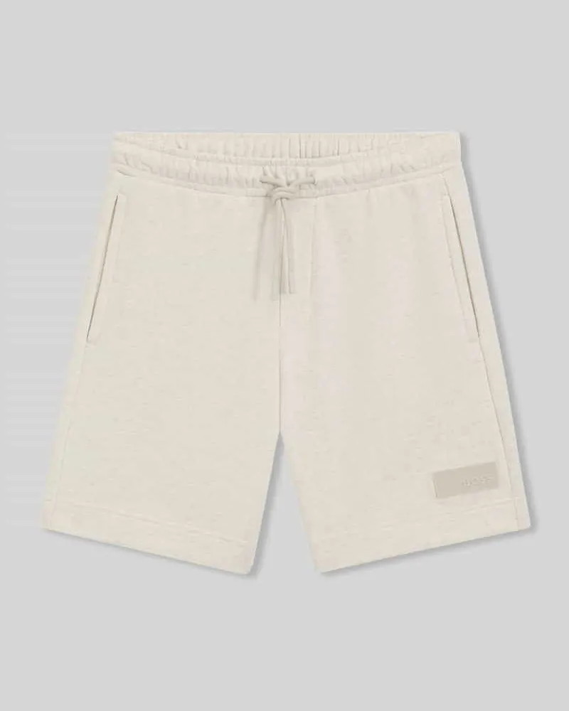 HUGO BOSS Regular Fit Sweatshorts aus Baumwoll-Mix Modell 'JT_SHORTS Offwhite