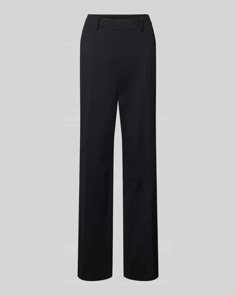 SteHmann Straight Leg Stoffhose mit Bügelfalten Modell 'Fenja Black