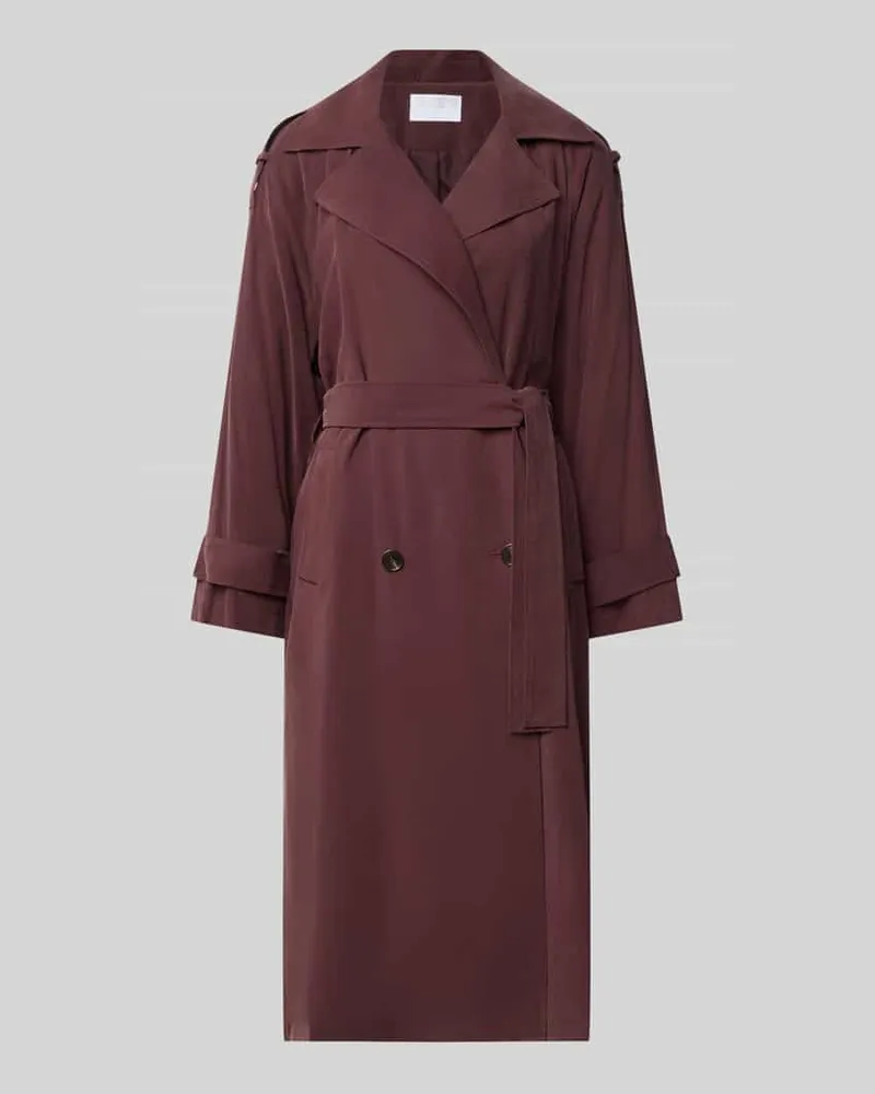 JAKE*S Regular Fit Trenchcoat aus Viskose-Mix Pflaume