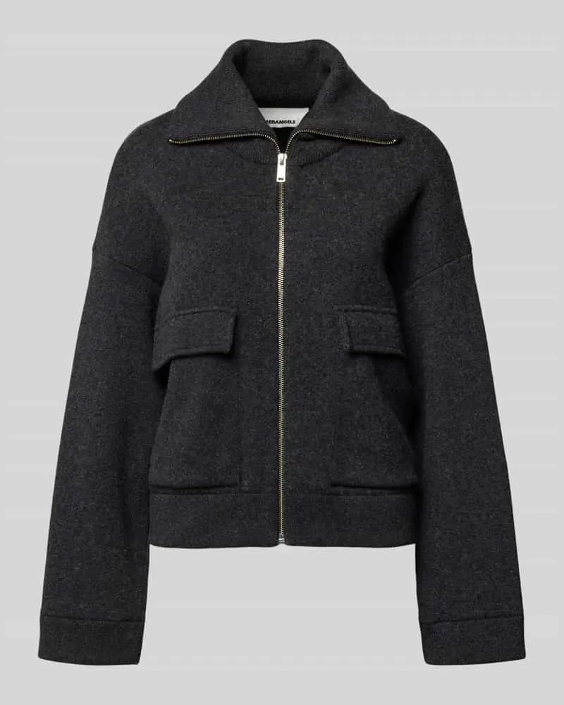 Armedangels Oversized Jacke aus Baumwoll-Woll-Mix Modell 'JOANIAAS Anthrazit