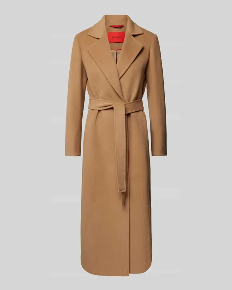 MAX&Co. Wollmantel mit Bindegürtel Modell 'Longrun Camel