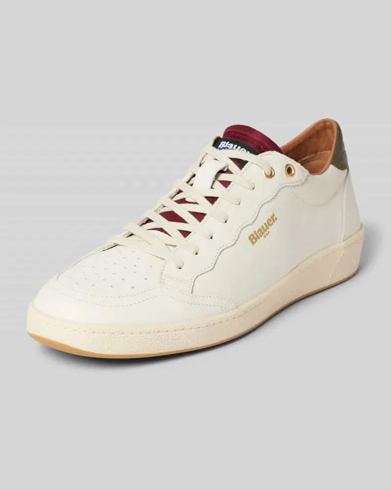 Blauer Sneaker mit Label-Print Modell 'MURRAY01 Weiss