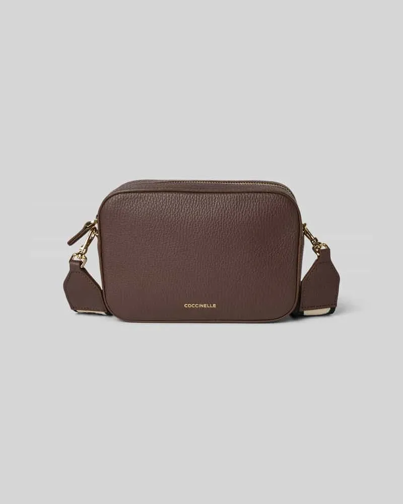 Coccinelle Handtasche mit Label-Applikation Modell 'TEBE Dunkelbraun