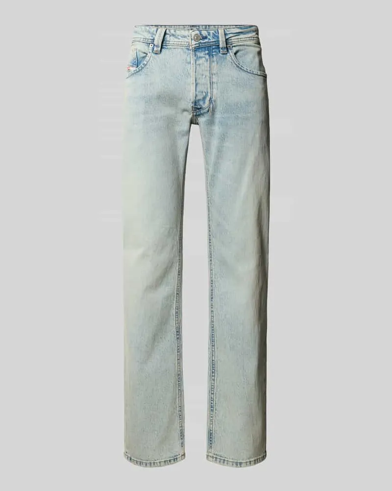 Diesel Straight Fit Jeans aus Baumwoll-Mix Jeansblau