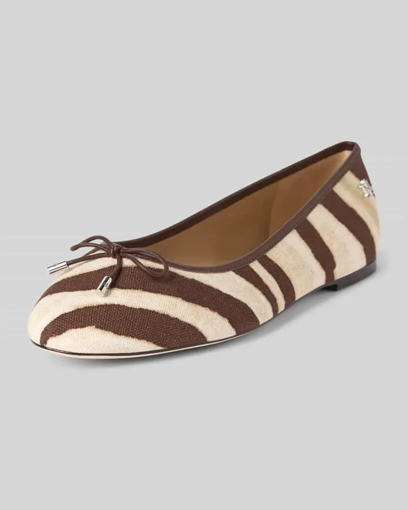 Ralph Lauren Ballerinas mit Schleifen-Applikation Modell 'JAYNA Offwhite