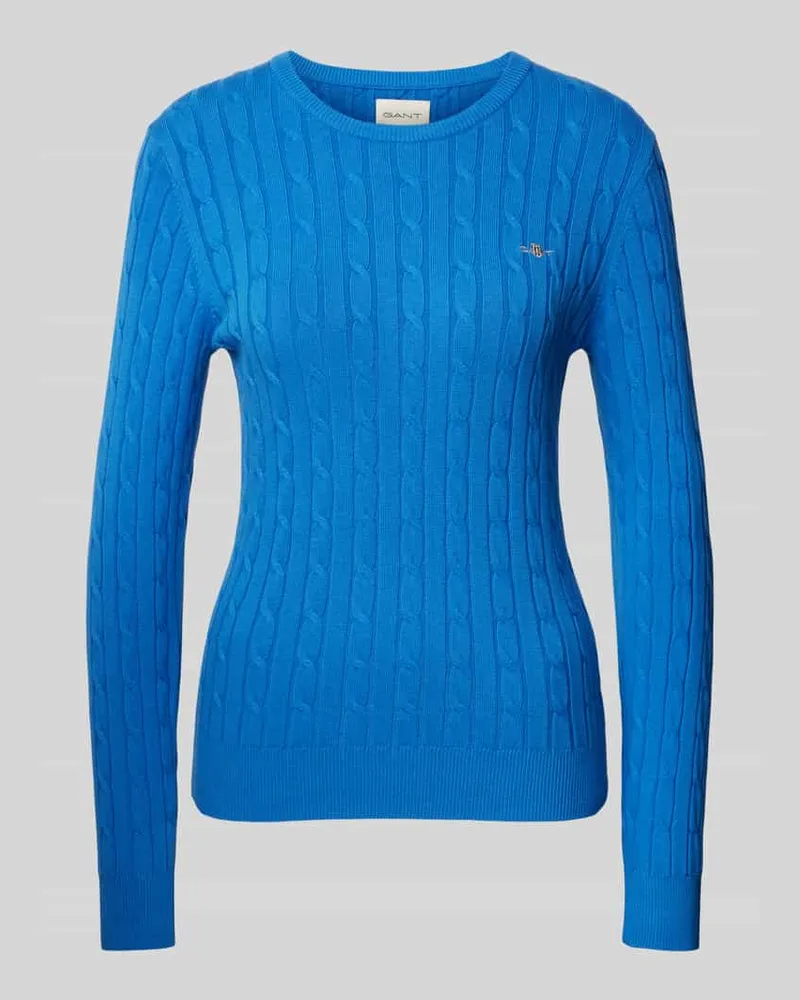 Gant Strickpullover mit gerippten Abschlüssen Royal