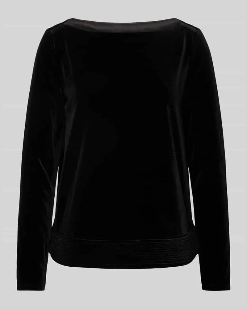 Emporio Armani Longsleeve mit U-Boot-Ausschnitt Black
