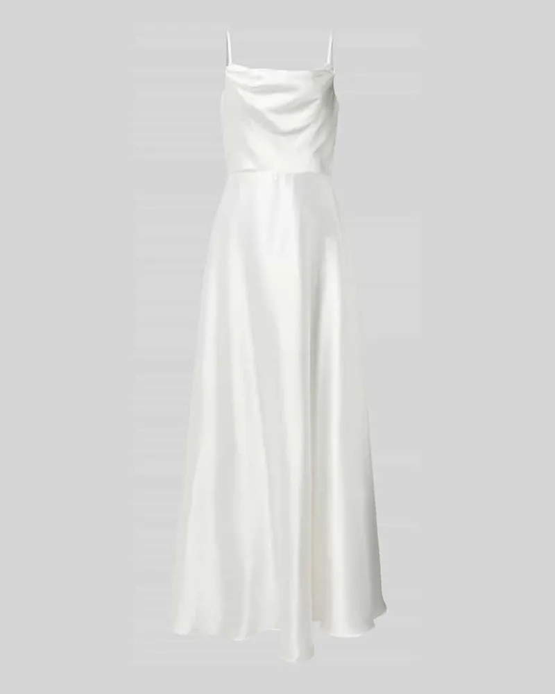 LUXUAR Brautkleid mit Wasserfall-Ausschnitt Offwhite