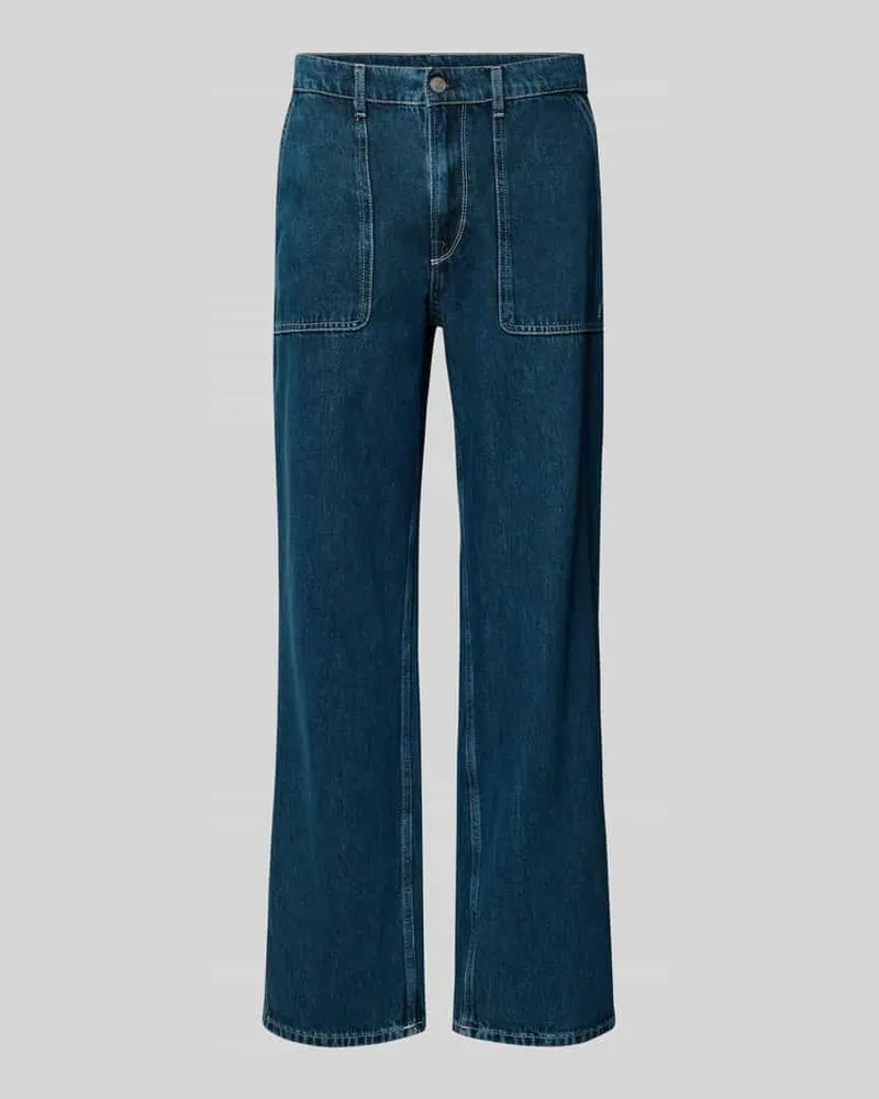 Pepe Jeans Tapered Fit Jeans aus reiner Baumwolle Modell 'CARPENTER Jeansblau