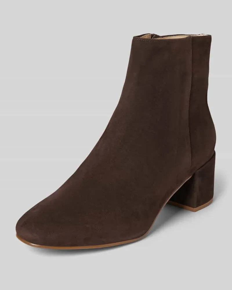 Högl Ankle Boots mit Blockabsatz Dunkelbraun