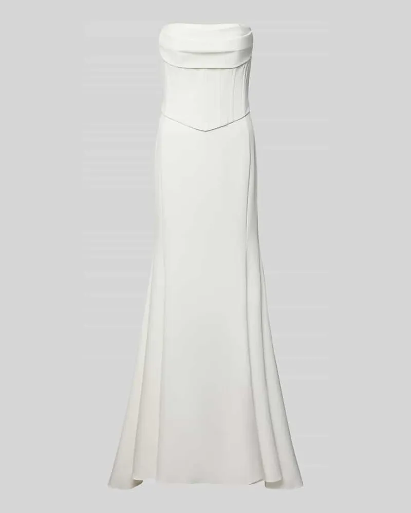 LUXUAR Abendkleid im Off-Shoulder-Look Offwhite