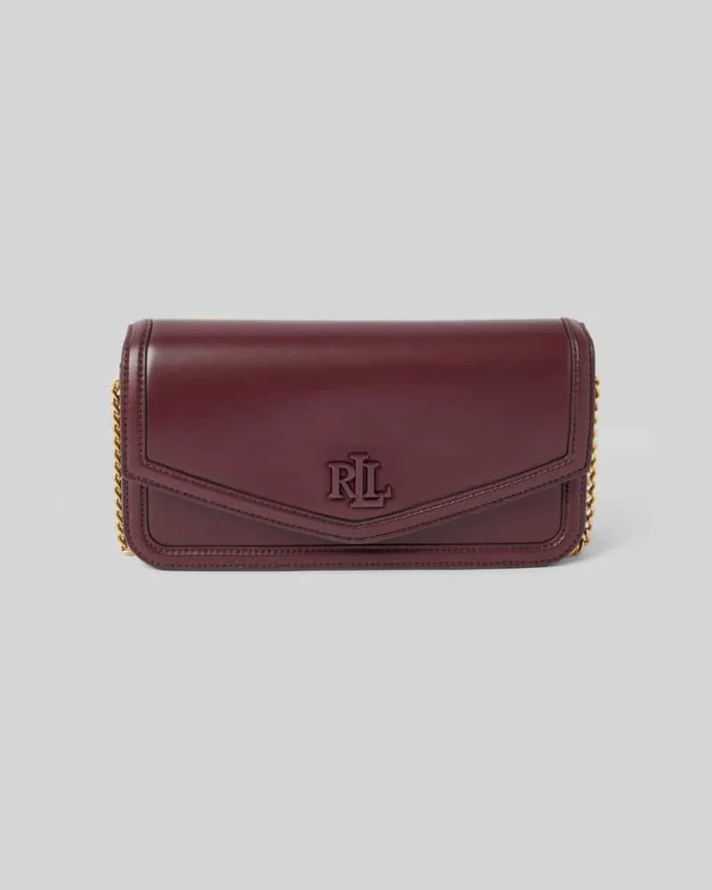 Ralph Lauren Umhängetasche aus Schafsleder mit Label-Detail Modell 'SAWYER Dunkelrot