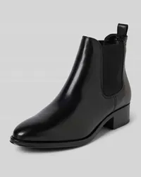 Tamaris Chelsea Boots aus Leder mit Blockabsatz Black