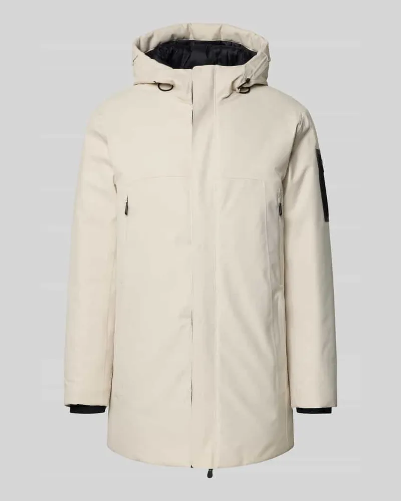 HUGO BOSS Regular Fit Parka aus wasserdichtem Material Modell 'HEXATECH Offwhite