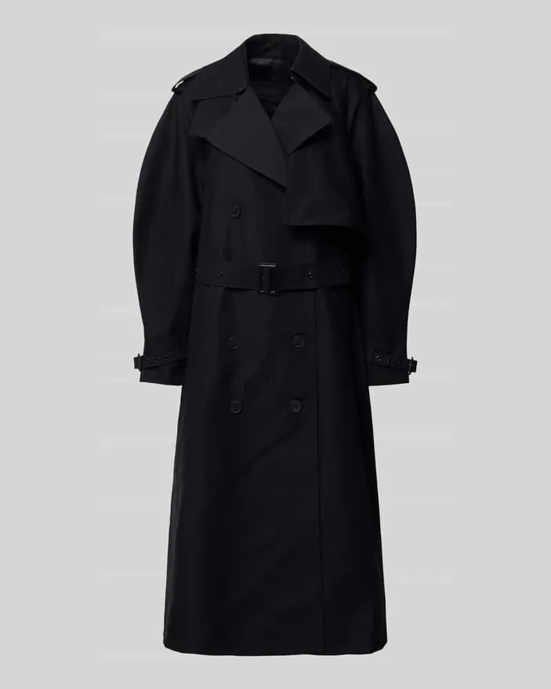 Anine Bing Trenchcoat aus reiner Baumwolle Black