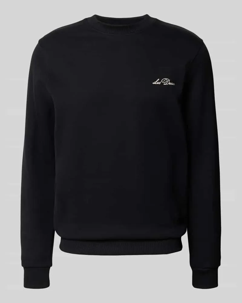 LES DEUX Sweatshirt mit gerippten Abschlüssen Modell 'Diaz Black