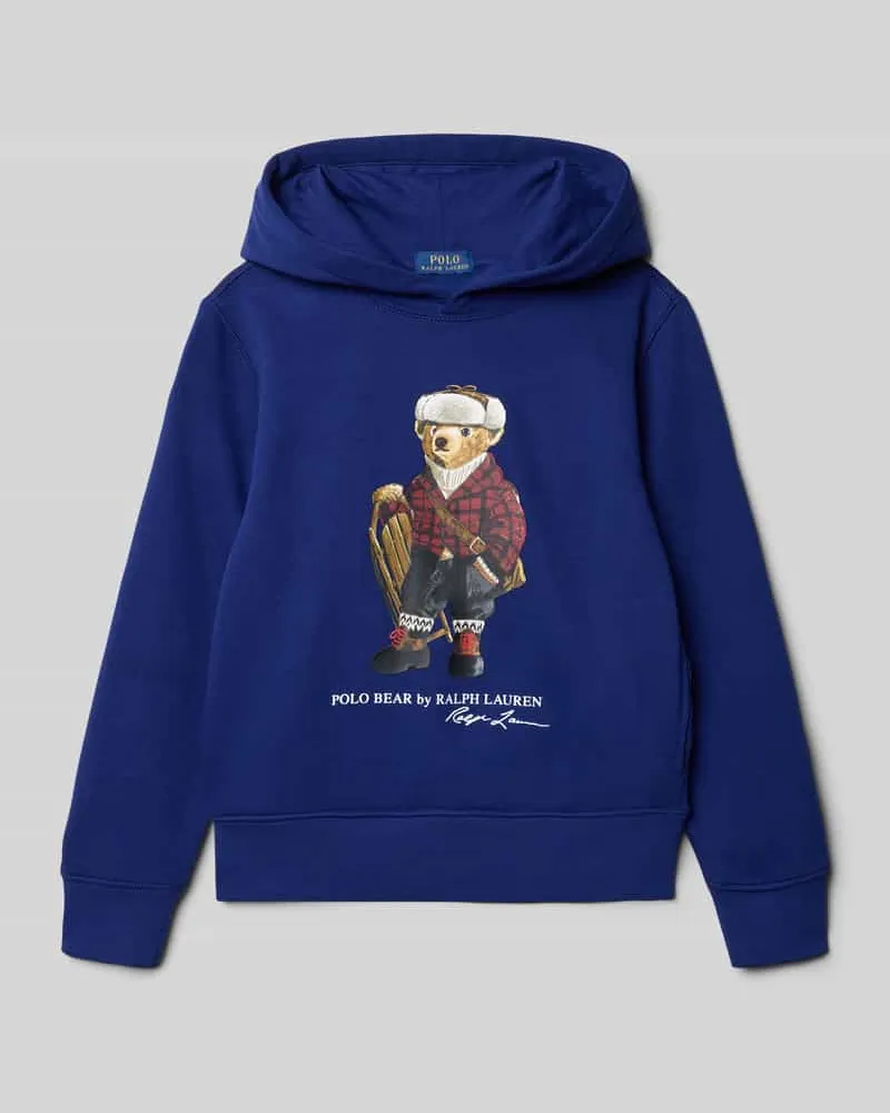 Ralph Lauren Regular Fit Hoodie mit Logo-Print Royal