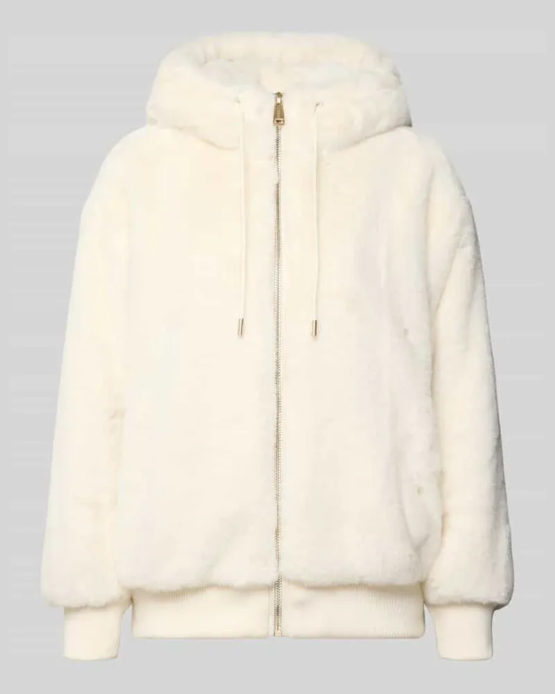 Guess Jacke aus Kunstfell mit Reißverschluss Modell 'LUCREZIA Ecru
