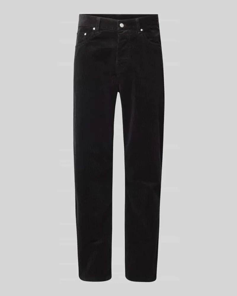 Carhartt WIP Cordhose mit Eingrifftaschen Modell 'NEWEL Black