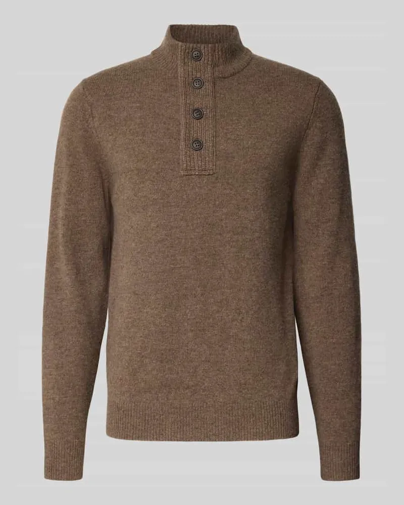 Barbour Troyer aus Wolle mit kurzer Knopfleiste Mittelbraun
