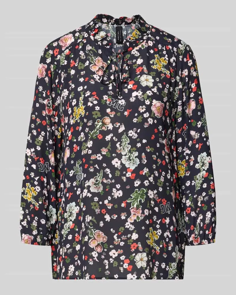 Marc Cain Relaxed Fit Bluse aus reiner Viskose Marine