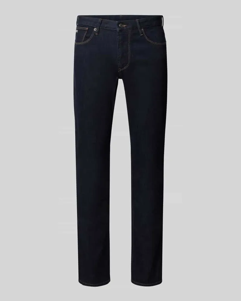 Emporio Armani Slim Fit Jeans im 5-Pocket-Design Blau
