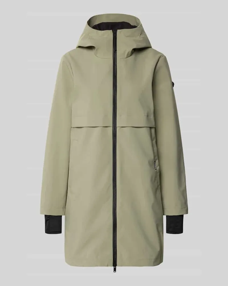 khujo Mantel mit Zweiwege-Reißverschluss Khaki