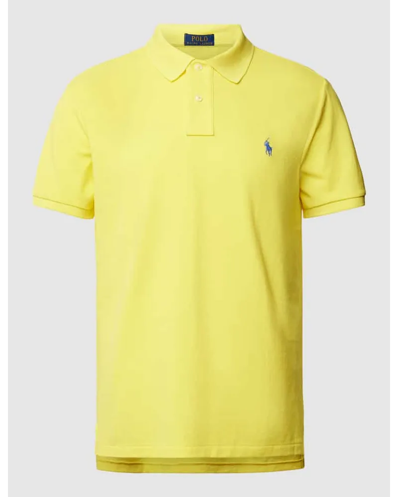 Ralph Lauren Slim Fit Poloshirt mit unifarbenem Design Gelb