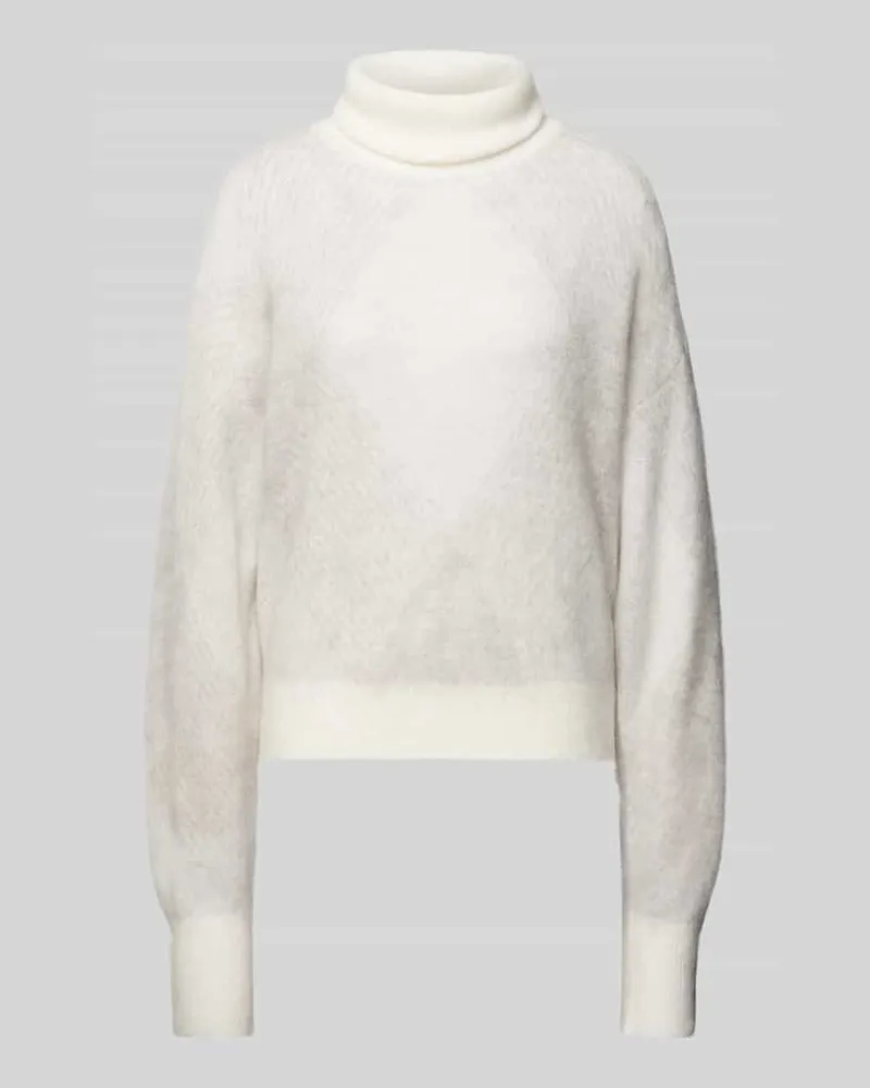 HUGO BOSS Strickpullover mit Rollkragen Modell 'Fewani Offwhite