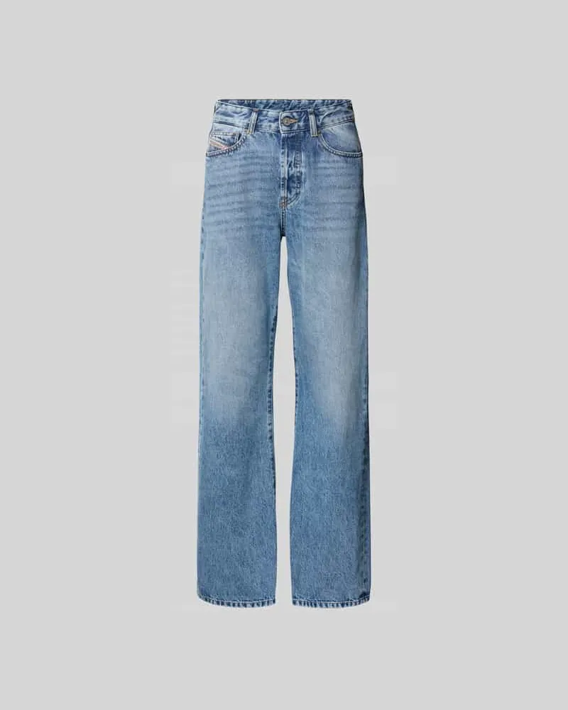 Diesel Wide Fit Jeans mit 5-Pocket-Design Dunkelblau