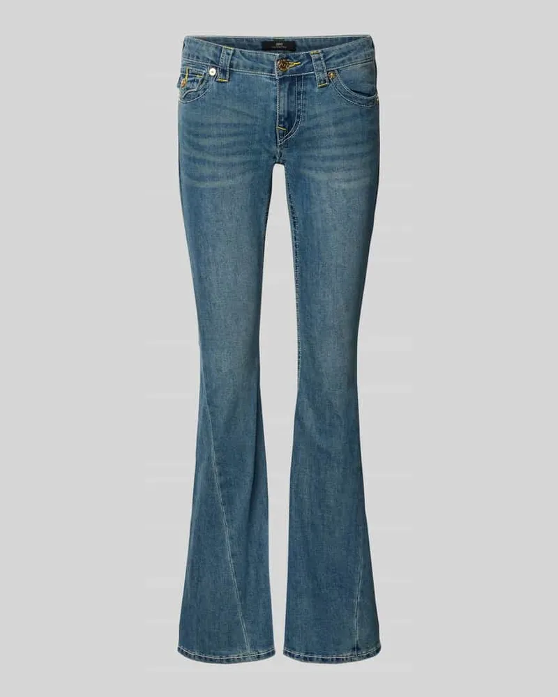 True Religion Low Rise Flared Jeans mit Eingrifftaschen Modell 'JOEY Jeansblau