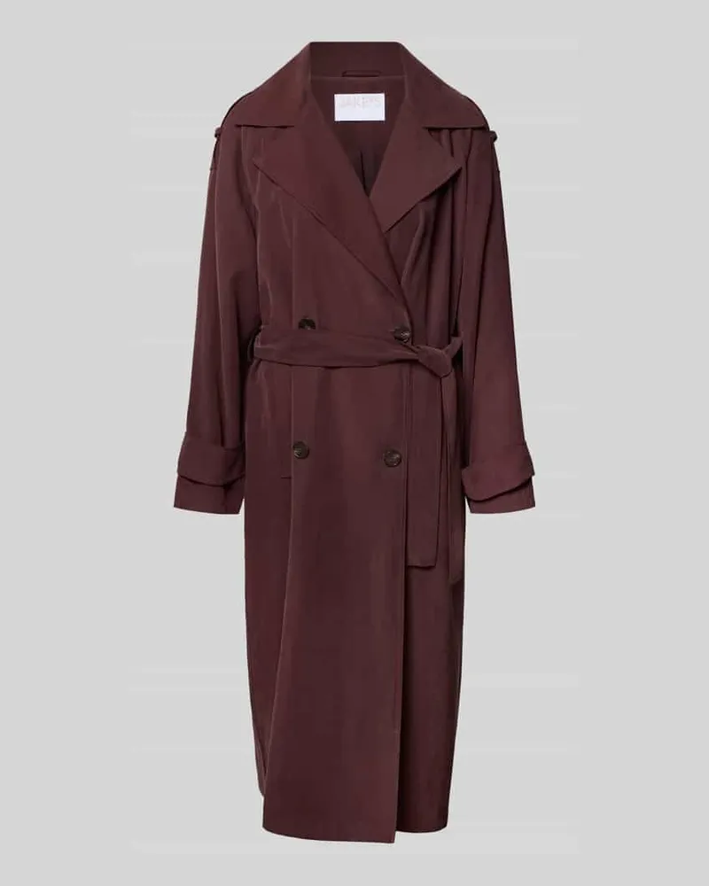JAKE*S Regular Fit Trenchcoat aus Viskose-Mix Pflaume