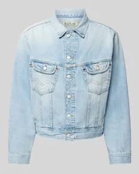 Replay Jeansjacke mit Kentkragen Jeansblau