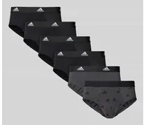 adidas Slip mit elastischem Logo-Bund im 6er-Pack Anthrazit
