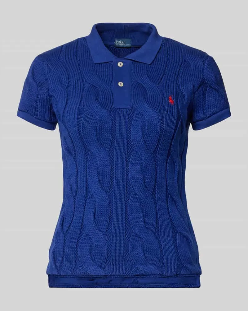 Ralph Lauren Poloshirt mit Label-Stitching Royal