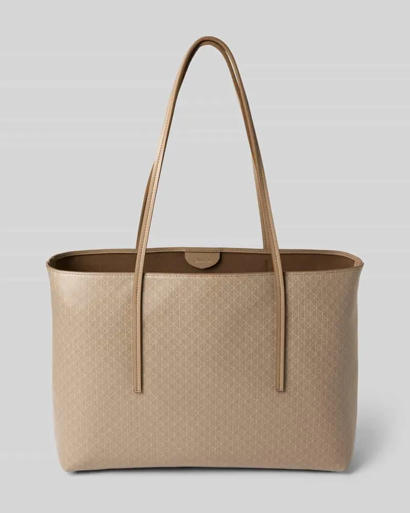 Calvin Klein Tote Bag mit Allover-Logo-Print Beige