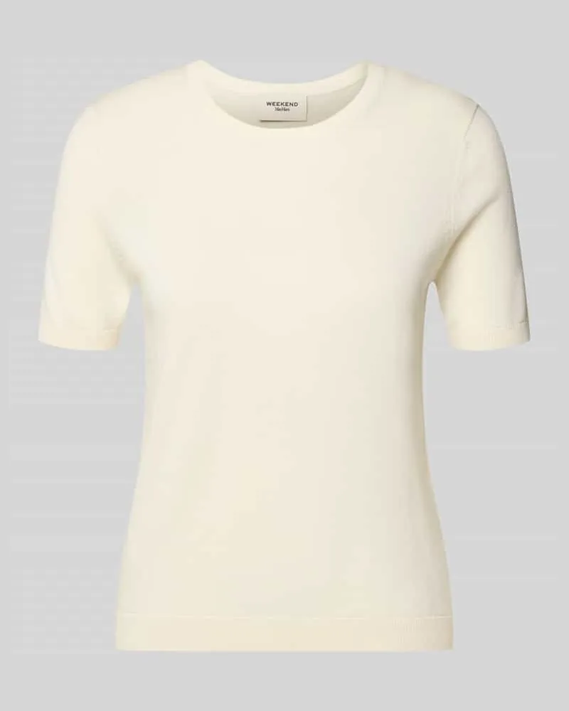 Max Mara Regular Fit Strickshirt aus Seiden-Baumwoll-Mix Modell 'WKDAGRO Offwhite