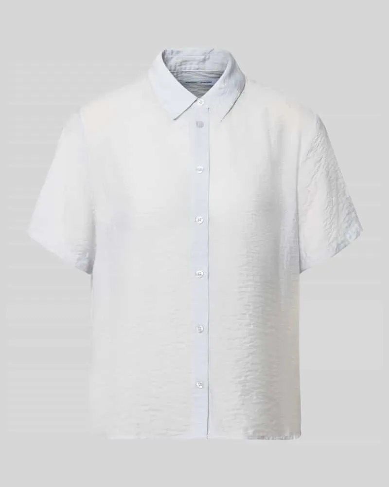 Samsøe & Samsøe Relaxed Fit Bluse aus Modal-Mix mit Seiden-Anteil Modell 'MINA Hellblau