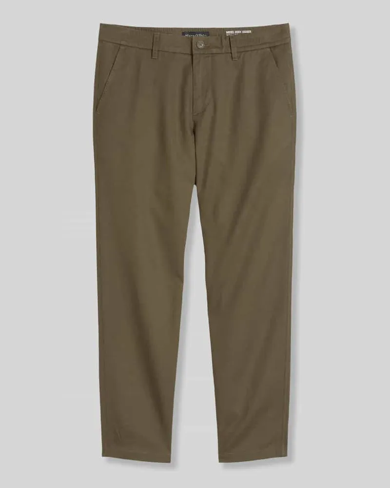 Marc O'Polo Tapered Fit Chino aus Lyocell-Mix Dunkelbraun