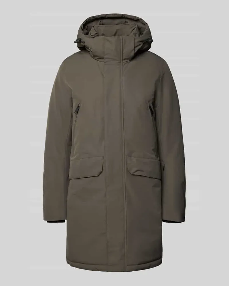 ECOALF Parka mit Kapuze und Pattentaschen Modell 'NEW ICEBERG Hellgrau