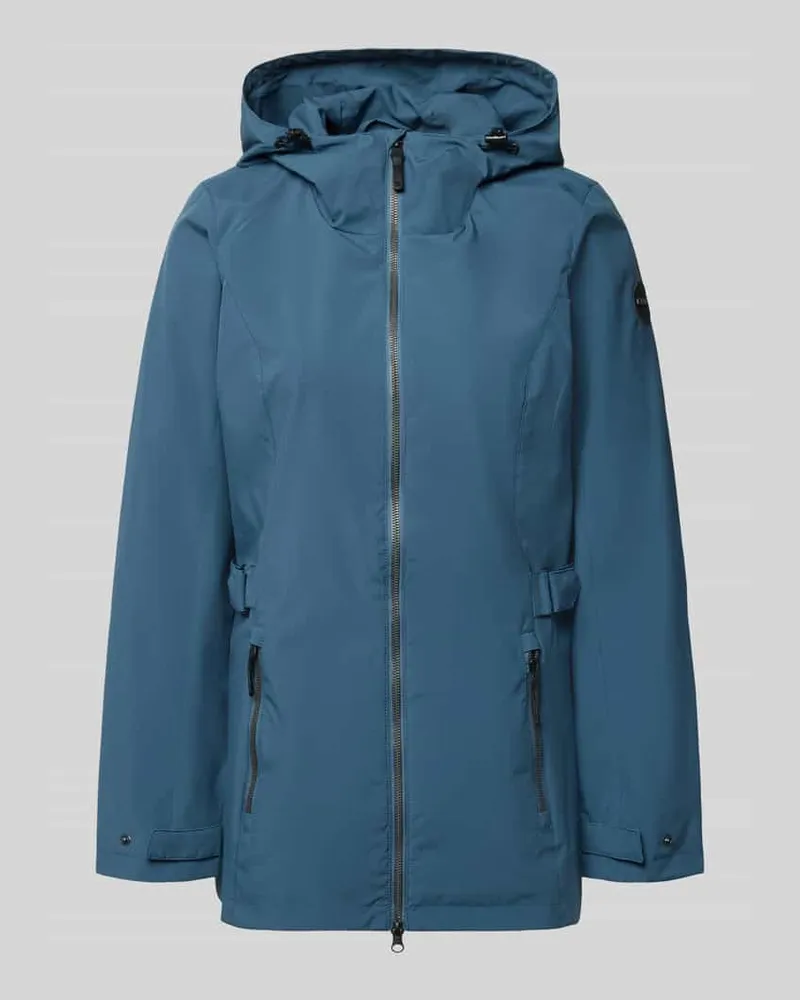 G.I.G.A. DX Regular Fit Regenmantel mit Logo-Detail Dunkelblau