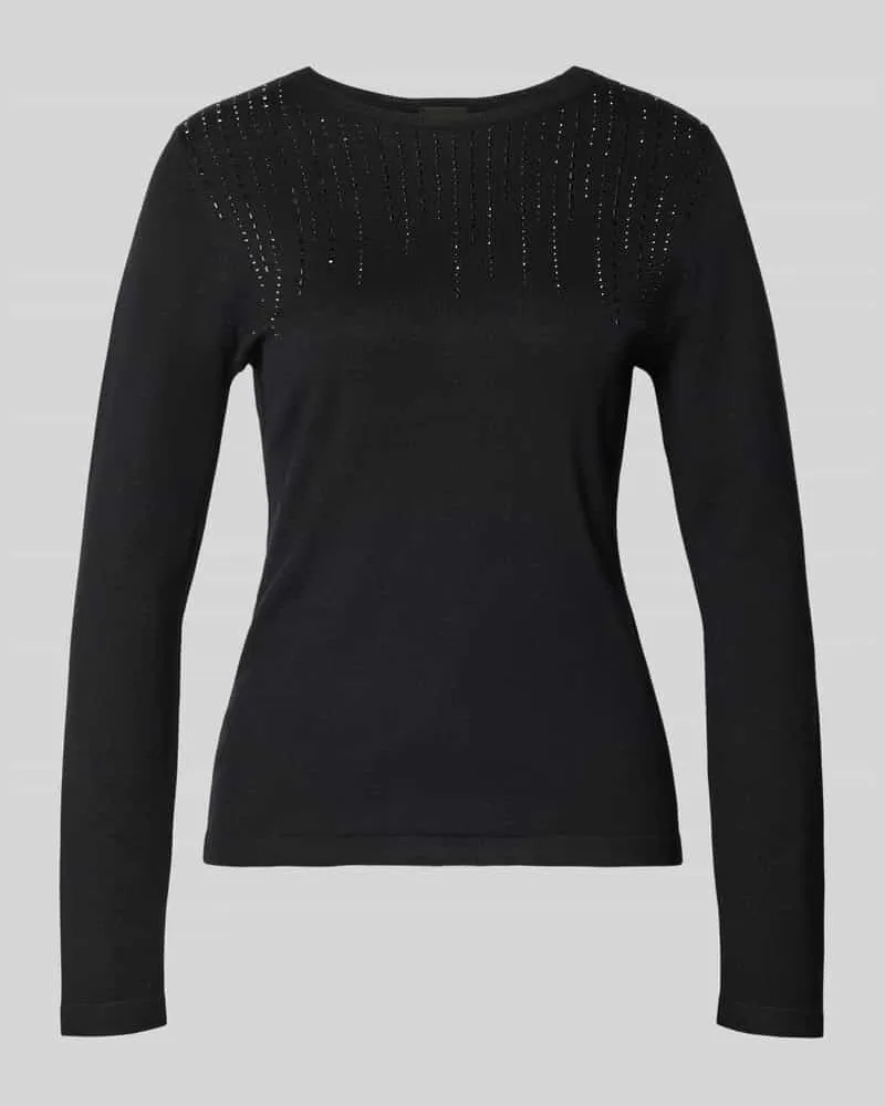 S.Oliver Slim Fit Pullover aus Viskose-Mix Black