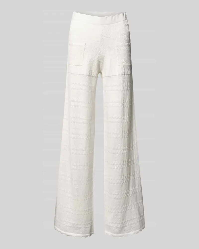 OH APRIL Strickhose mit Eingrifftaschen Modell 'Aurea Offwhite