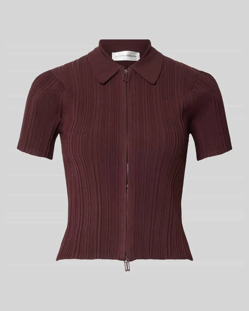 Victoria Beckham Shirt mit Zweiwege Reißverschluss Bordeaux