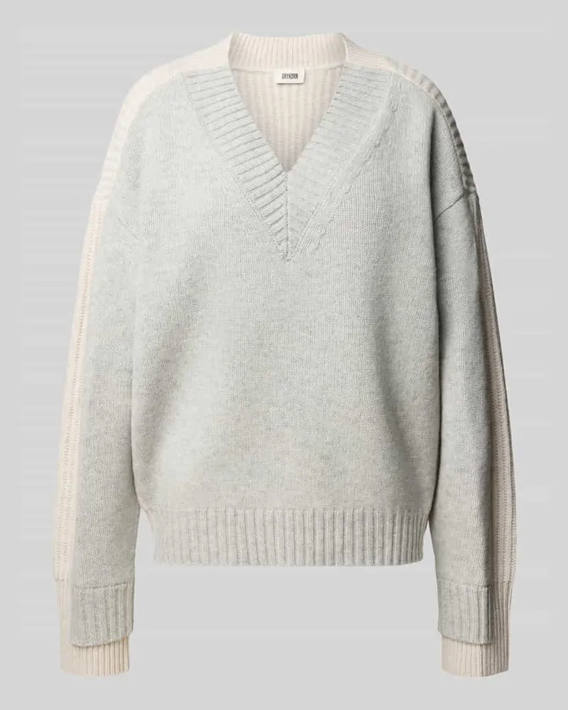 Drykorn Strickpullover aus Schurwolle Modell 'PASELIA Hellgrau