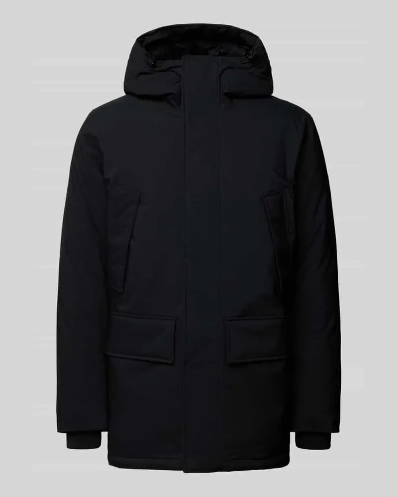 Peak Performance Parka mit Kapuze und Pattentaschen Black