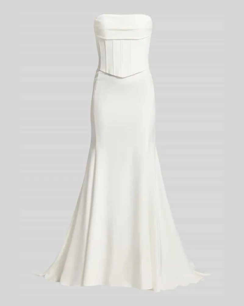 LUXUAR Abendkleid im Off-Shoulder-Look Offwhite