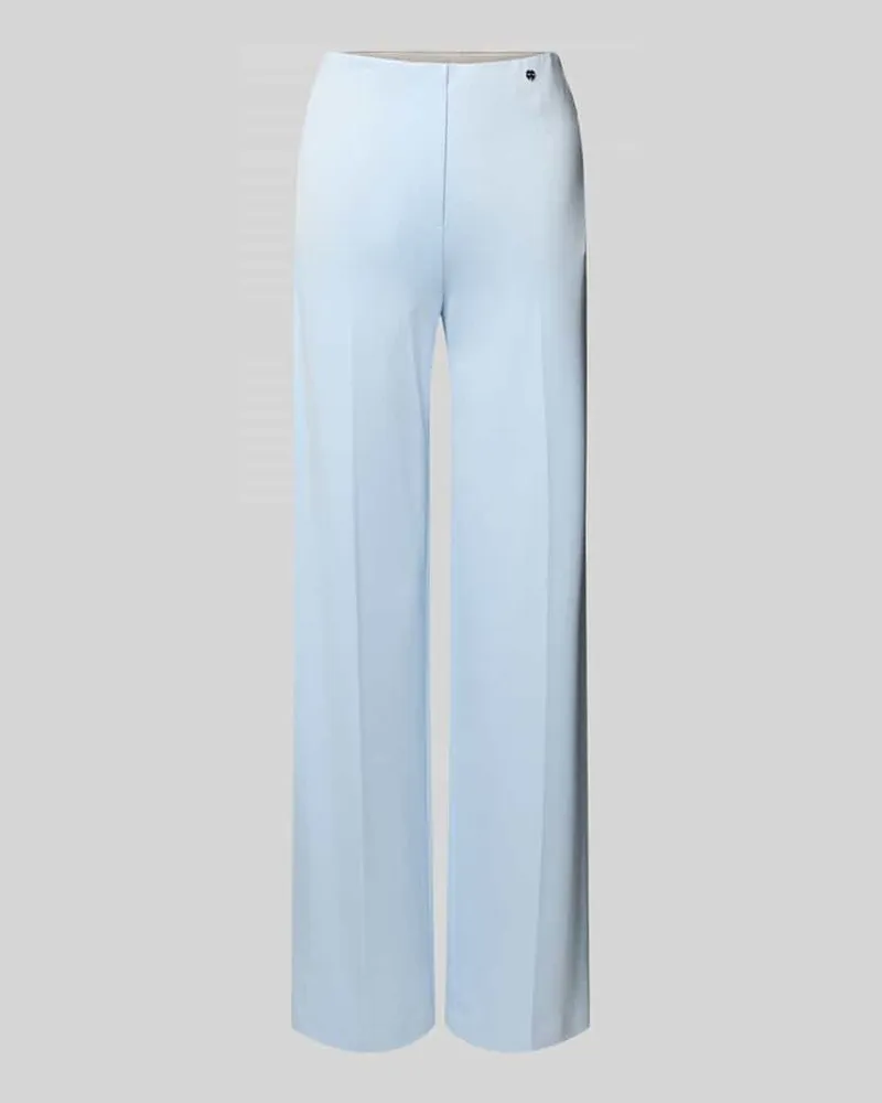 Marc Cain Stoffhose aus Viskose-Mix mit Bügelfalten Hellblau